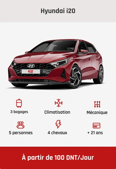 Huyndai I20 prix location